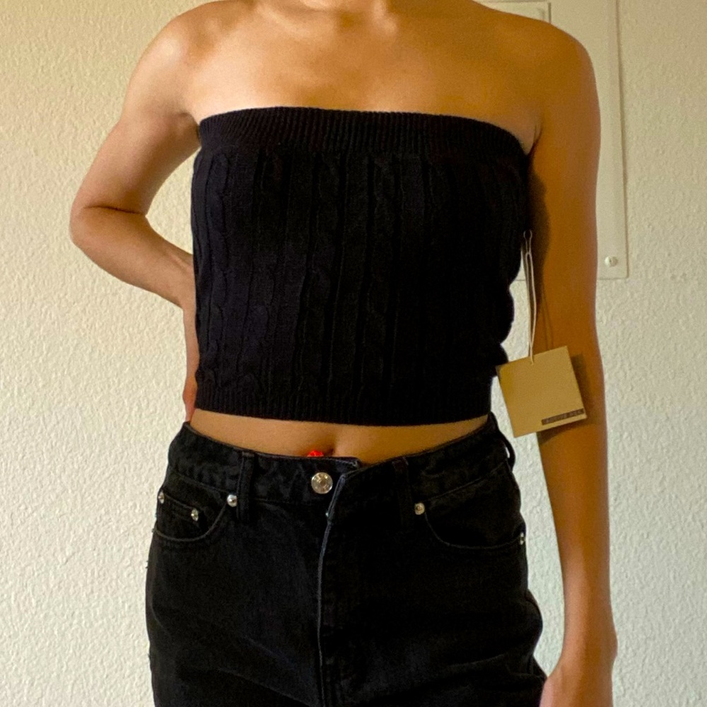 Knitted crop top